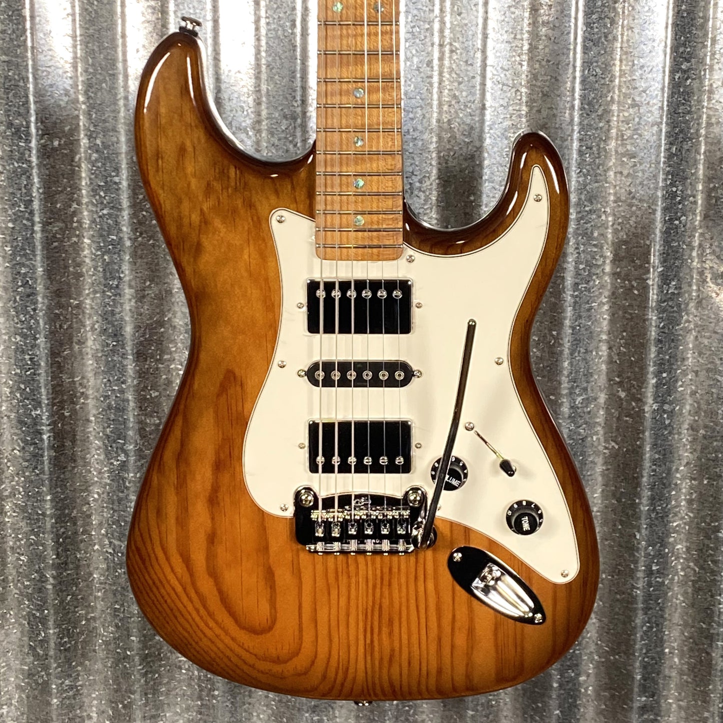 G&L USA Custom Shop Legacy HSH Smoked Caramel Roasted Pine Guitar & Bag #5004