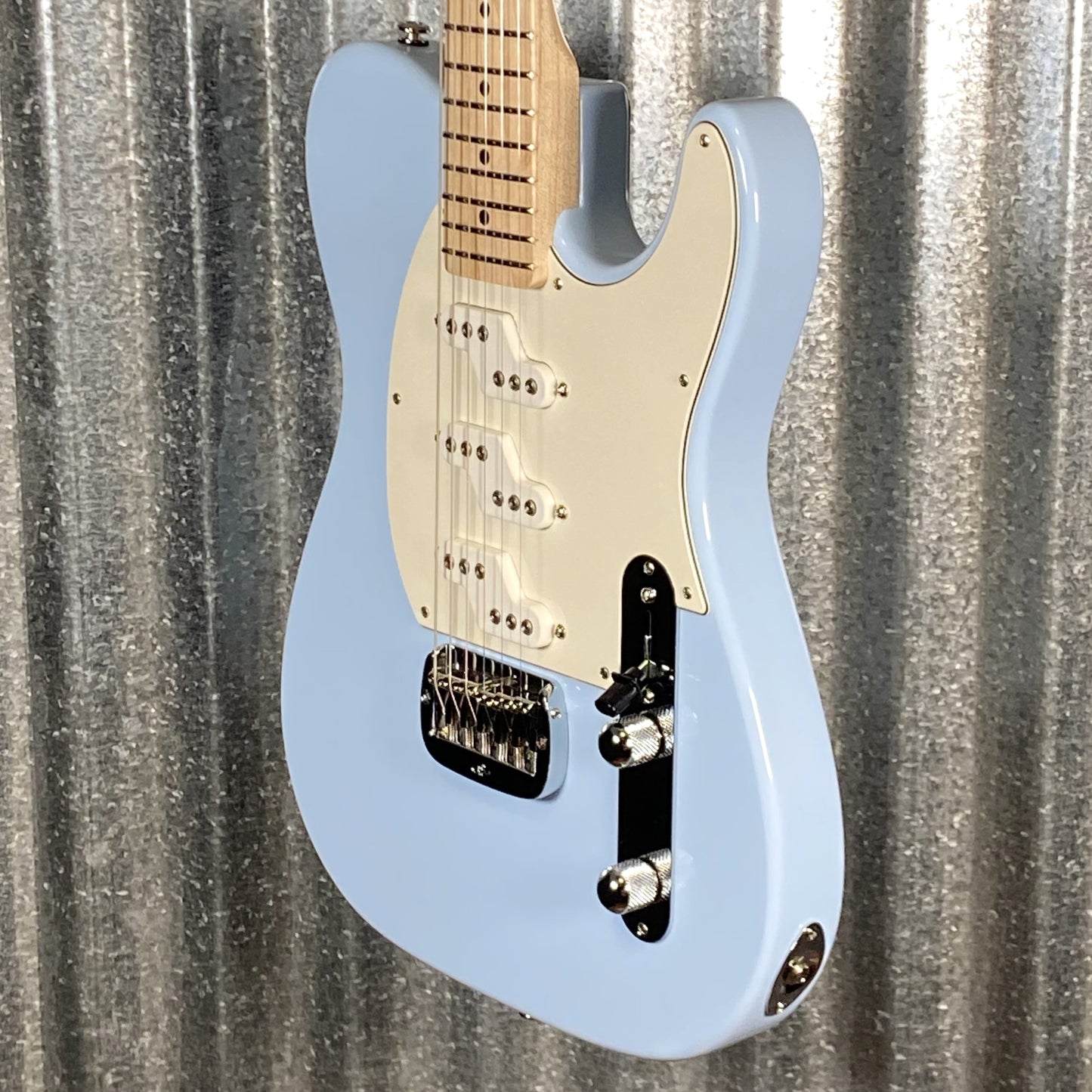 G&L USA Fullerton Deluxe ASAT Z3 Sonic Blue Guitar & Bag #8058