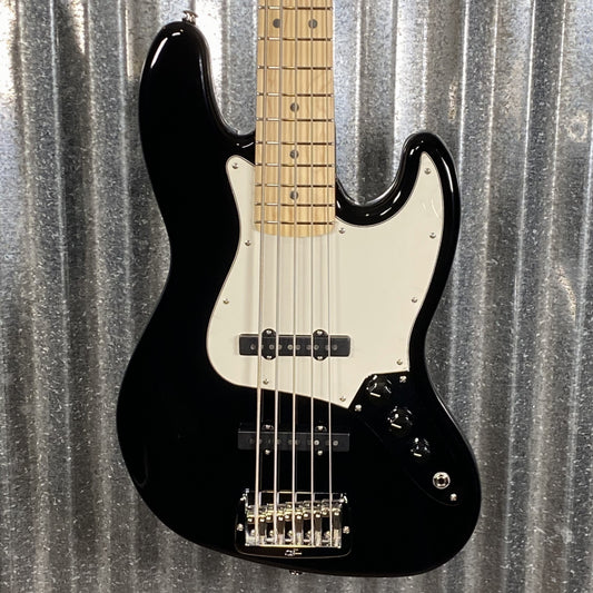 G&L USA Fullerton Deluxe JB 5 String Jazz Bass Jet Black & Bag JB-5 JB5 #8080