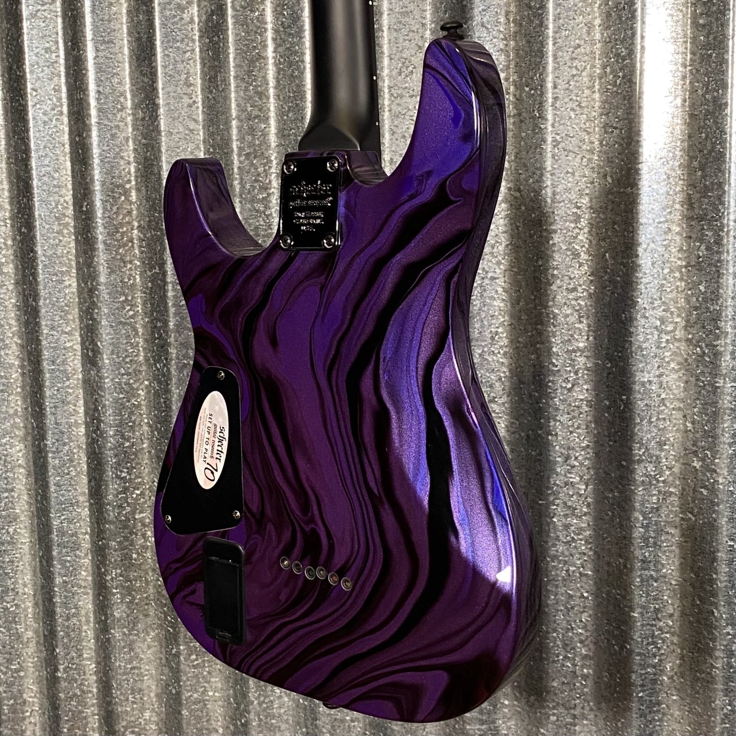 Schecter C-1 Hydro Dip Purple Obsidian Guitar #0583