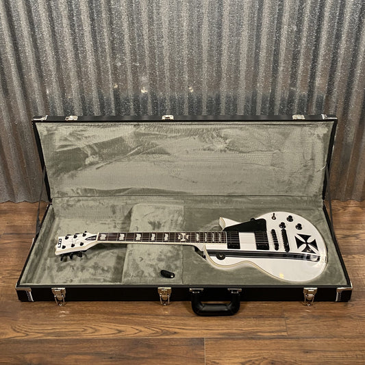 ESP LTD Iron Cross Jame Hetfield Snow White Guitar & Case IRONCROSSSW #2306 Used