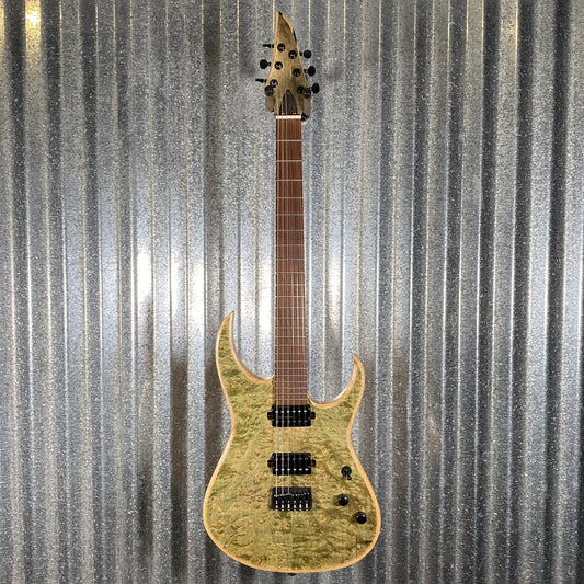 ST Guitars Metal Rooted Spalted Green Bolt On Hard Tail Guitar #60001