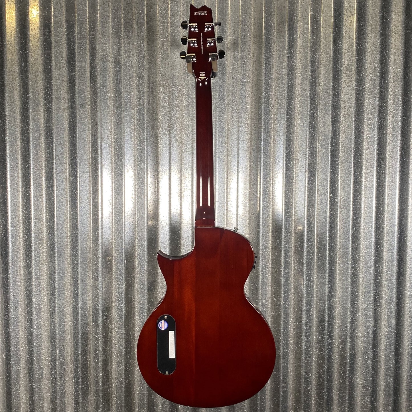 ESP LTD TL-6 Quilt Charcoal Burst Acoustic Electric Guitar TL6QMCHB #0662 Used