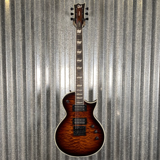 ESP LTD EC-1000 ET Evertune Quilt Top Dark Brown Sunburst Guitar EC1000ETQMDBSB #1575 Used