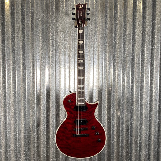 ESP LTD EC-1000 QM Quilt Top See Thru Black Cherry Fluence Guitar EC1000QMSTBC #0183 Used
