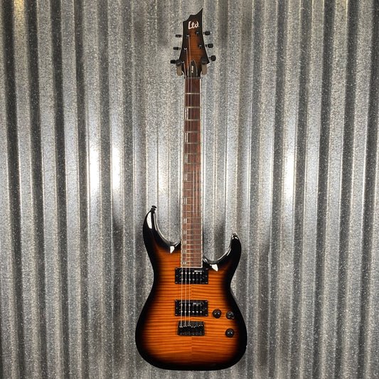 ESP LTD H-200 Flame Top Dark Brown Sunburst Guitar H200FMDBSB #1683 Used