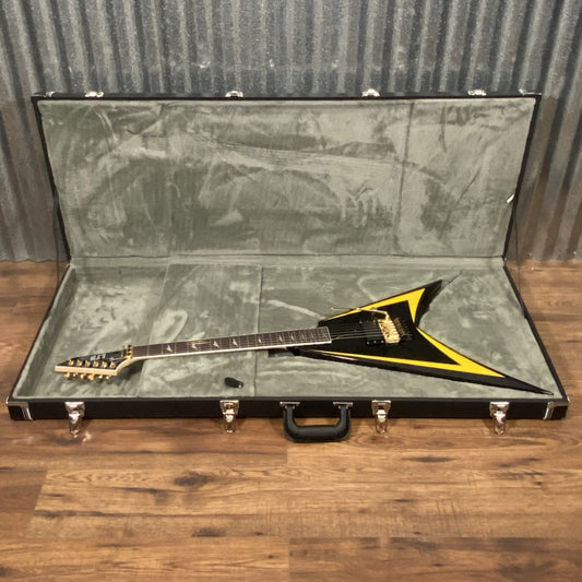 ESP LTD Alexi Laiho Arrowhead SE Black Yellow Pinstripe Guitar & Case USED #0904