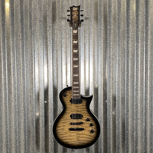 ESP LTD EC-1000T CMT Quilt Top Charcoal Burst Guitar #1789 Used