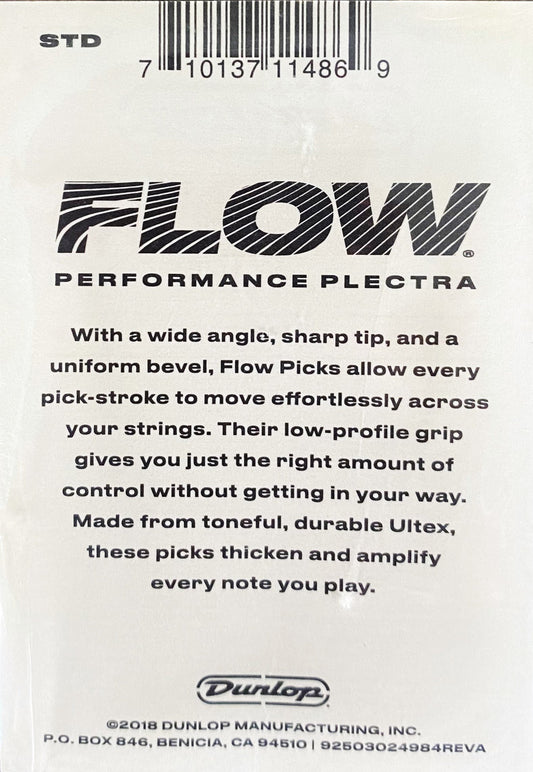 Dunlop 549-114 Flow Standard 1.14mm Player Pack Guitar Pick 12 Count