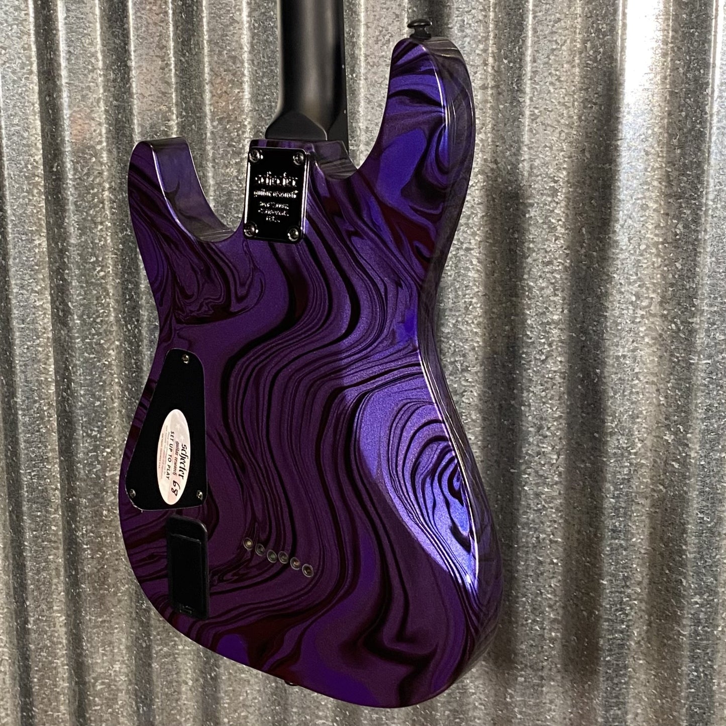 Schecter C-1 Hydro Dip Purple Obsidian Guitar #0588