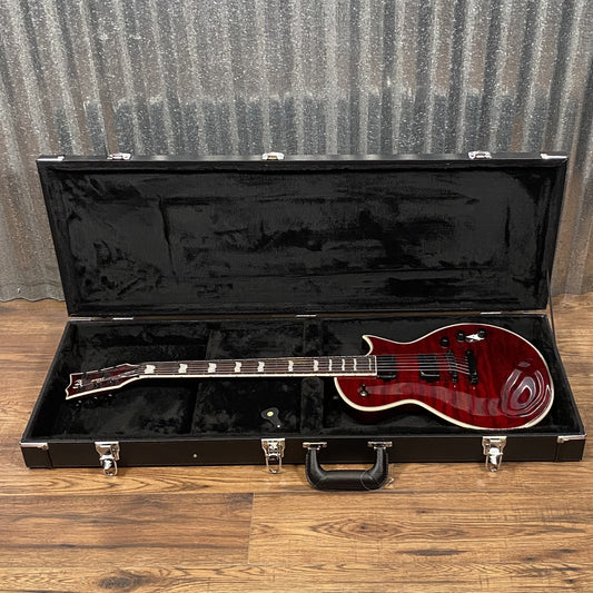 ESP LTD EC-1000 QM Quilt Top See Thru Black Cherry Fluence Guitar & Case #0202 Used