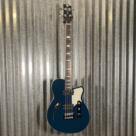 Reverend Dub King 4 String Semi Hollow Bass High Tide Blue #70811