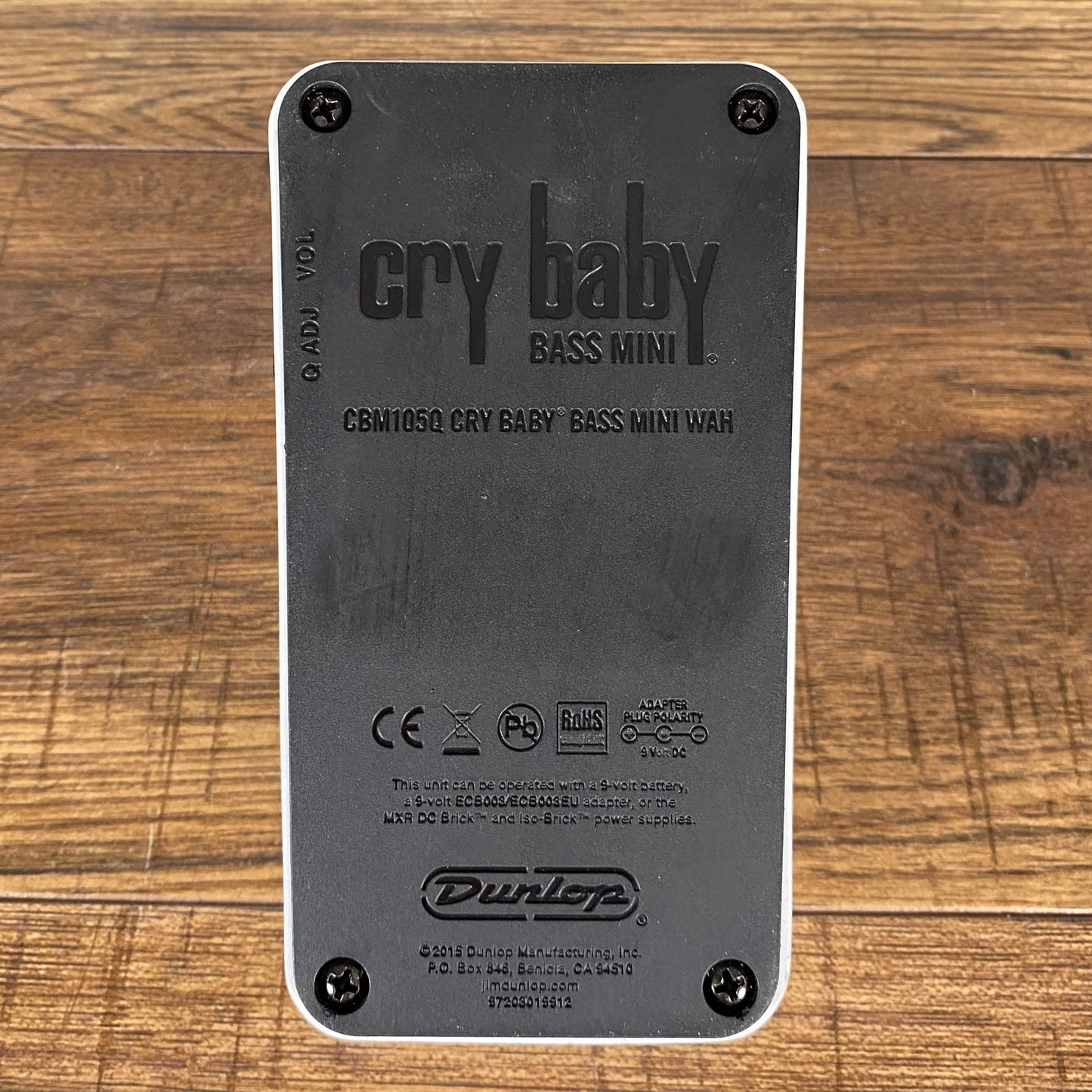 Dunlop CBM105Q Bass Crybaby Mini Bass Wah Effect Pedal B Stock