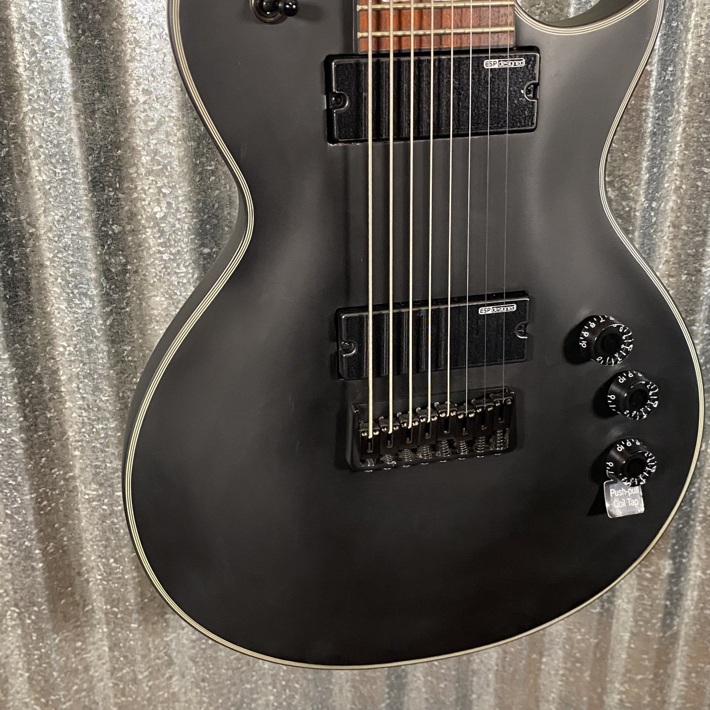 ESP LTD EC-258 8 String Black Satin Guitar EC258BLKS #1595 Used
