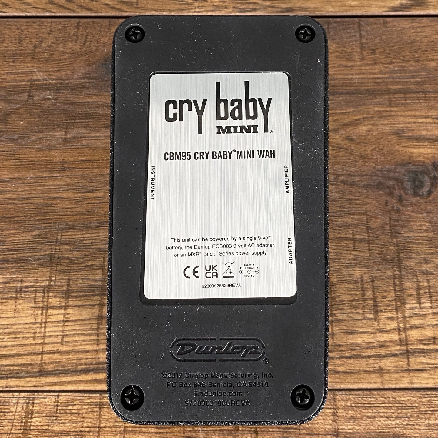 Dunlop CBM95 Cry Baby Mini Wah Guitar Effect Pedal B Stock