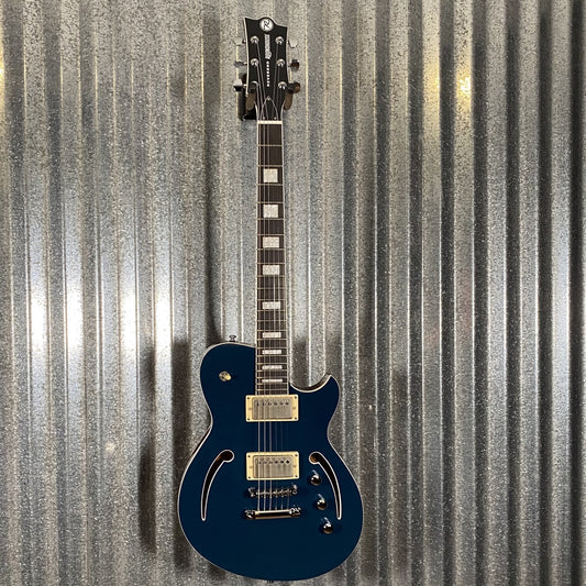 Reverend Roundhouse Air HH High Tide Blue Semi Hollow Guitar #71071