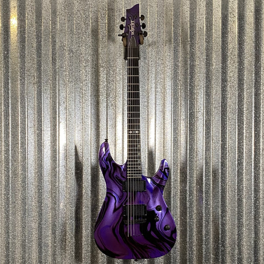 Schecter C-1 Hydro Dip Purple Obsidian Guitar #0583