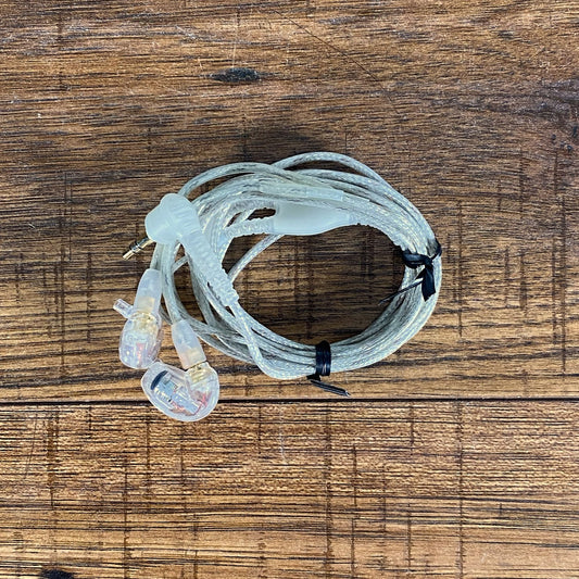Shure SE215 Sound Isolating Earphone In Ear Monitor Set Clear Used