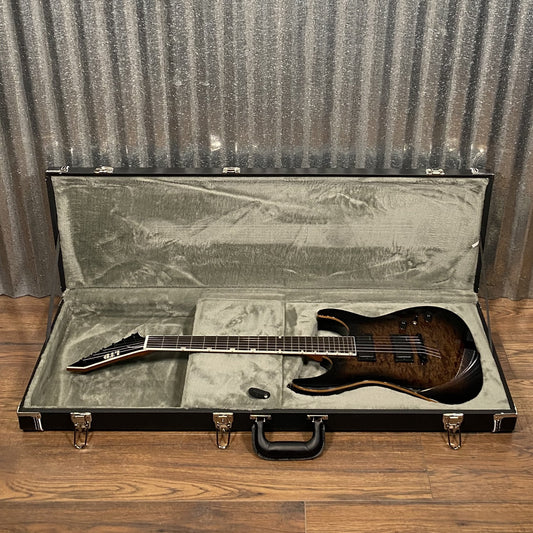ESP LTD JM-II Josh Middleton Quilt Top Black Shadow Burst Guitar & Case JMIIQMBLKSHB #0859 Used