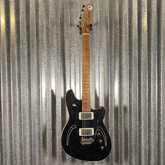 Reverend Kingbolt Air HH Black Sparkle Semi Hollow Guitar #70944