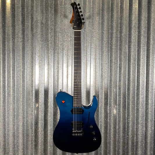 Westcreek Guitars Helyx T Style Dual Humbucker Ocean Vortex Blue Guitar #0027 Used