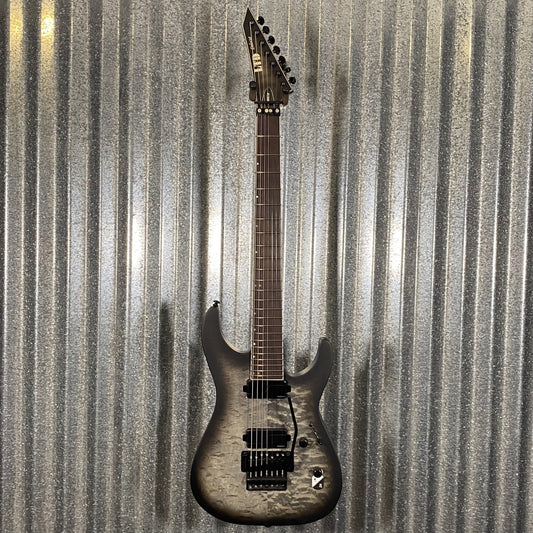 ESP LTD M-1007B 7 String Baritone Quilt Top Charcol Burst Guitar #3137 Used