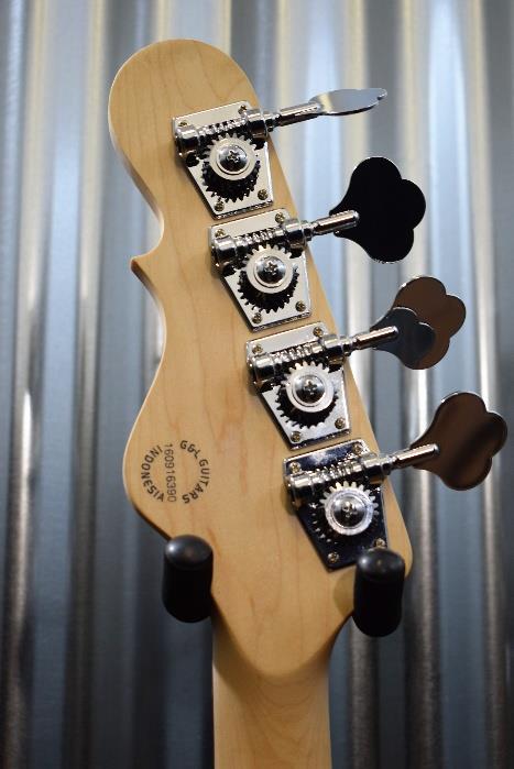 G&L Tribute M-2000 GTS 4 String Carved Flame Top Trans Black Bass #6390