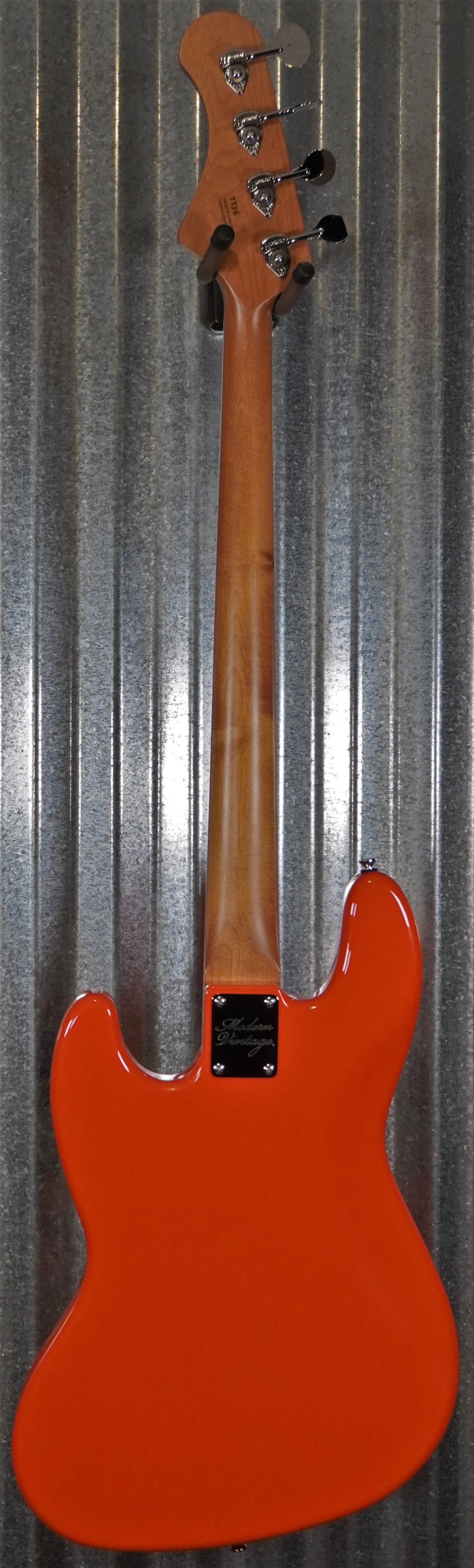 Modern Vintage MVJ4-66 60's Vintage 4 String Jazz Bass Fiesta Red & Bag #1136