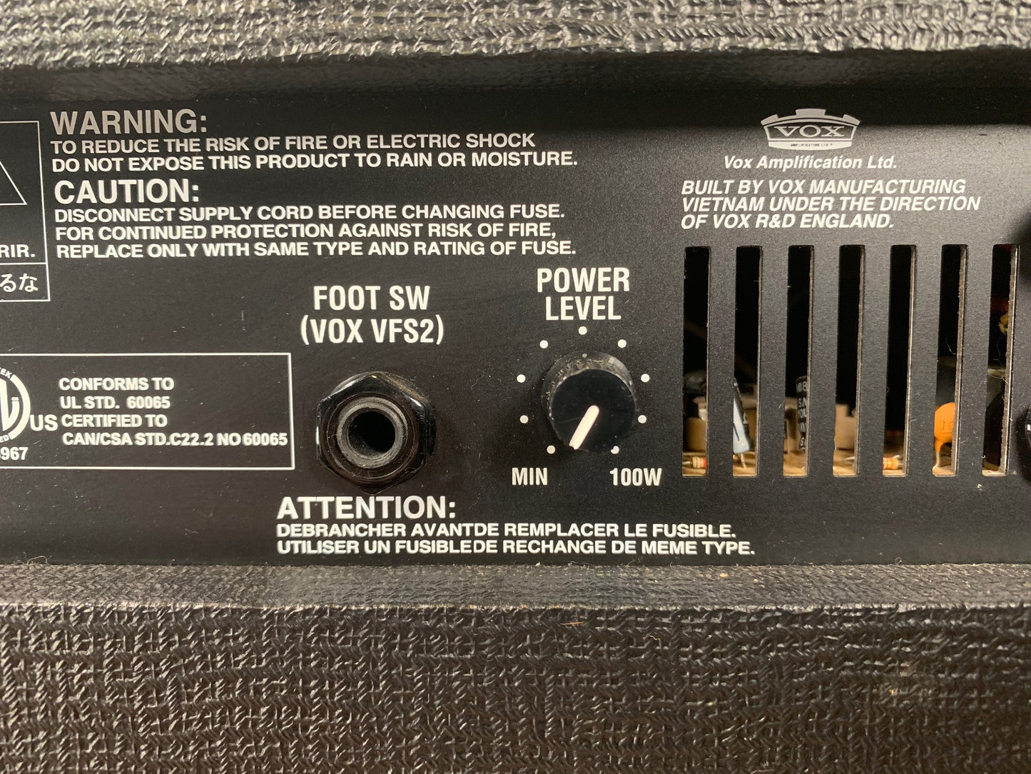 Vox Valvetronics AD100VTH 100 Watt Modeling Guitar Amplifier Head Used