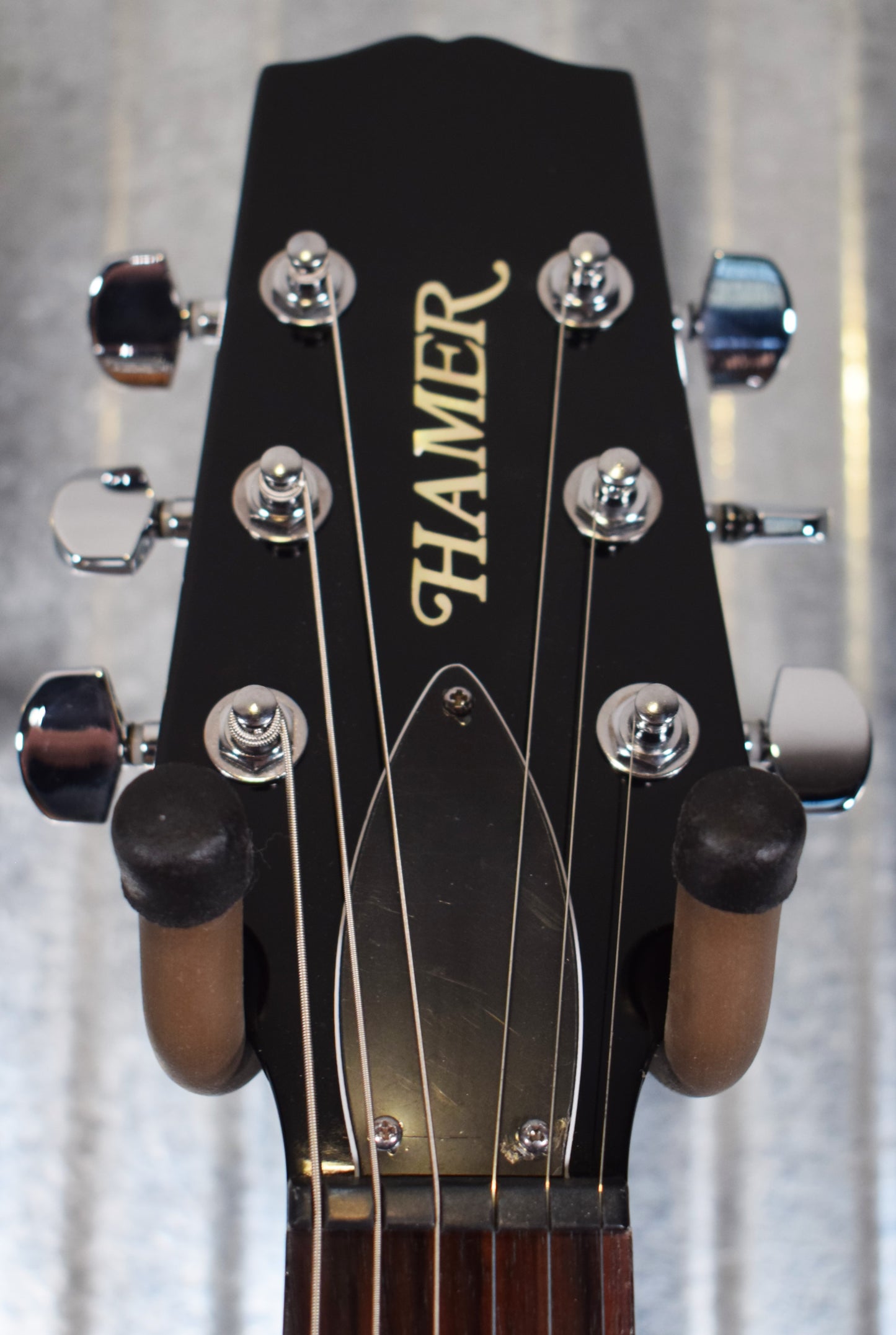 Hamer Archtop Flame Trans Black Double Cut Guitar SATF-TBK Demo #0202