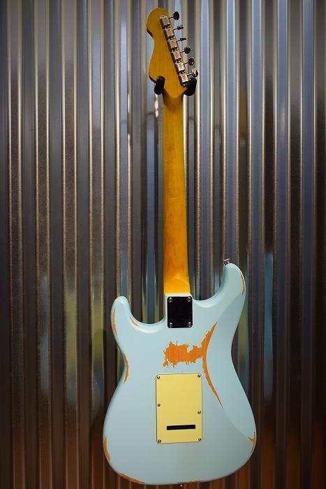 Vintage Icon V6MRLB SSS Relic Distressed Laguna Blue Wilkinson Guitar #25