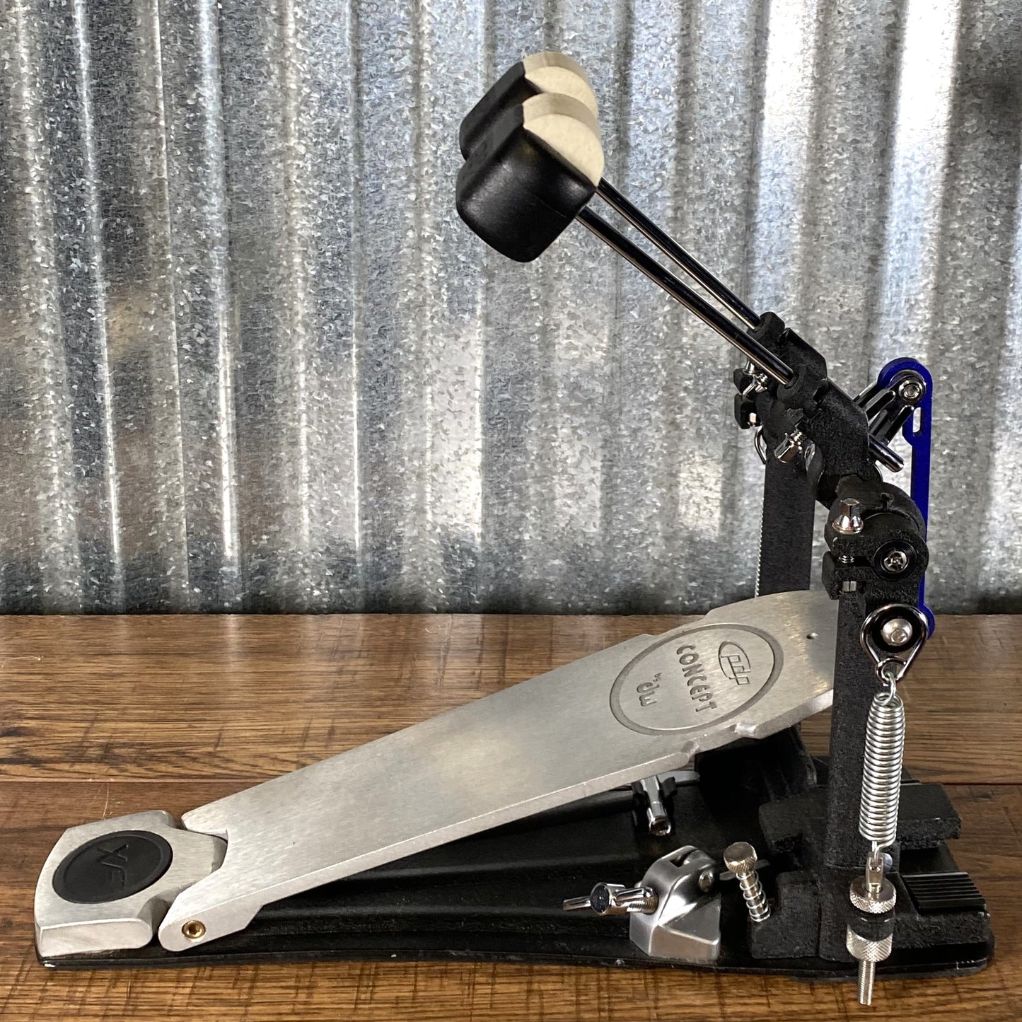 Pacific Drums Concept Series By DW Direct Drive Double Bass Drum Pedal & Extended Footboard Used