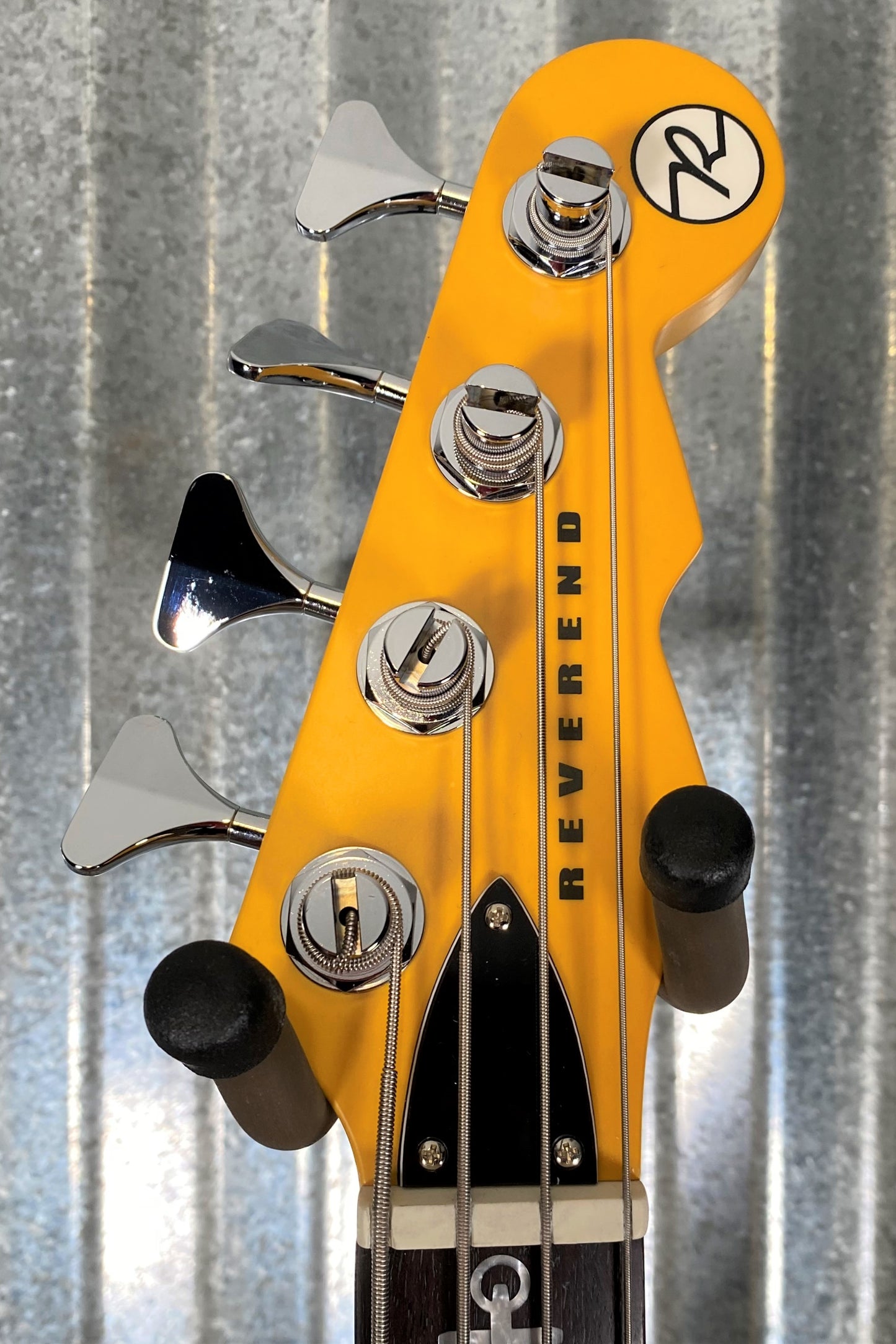 Reverend Guitars Mike Watt Signature Wattplower Satin Yellow 4 String Short Scale Bass & Case Blem #0829
