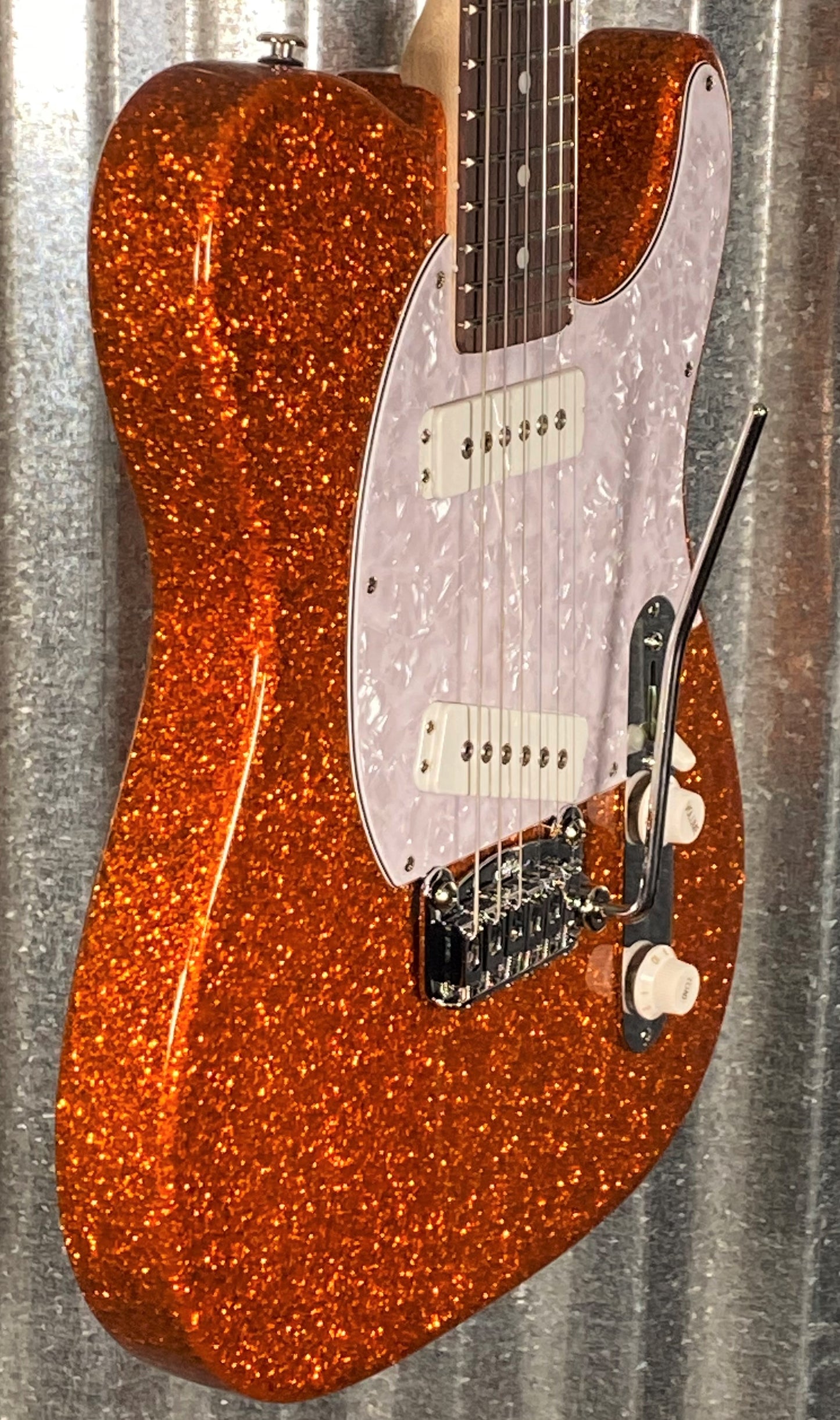 G&L USA ASAT Special Orange Metal Flake Guitar & Case #5205