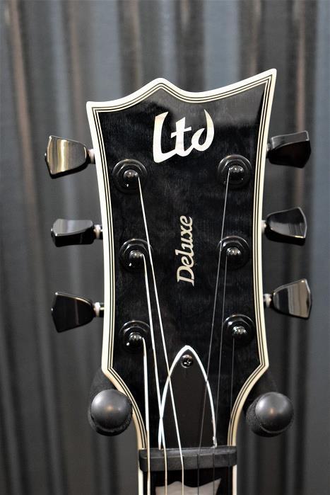 ESP LTD EC-1000 Piezo Bridge Quilt Top See Through Black Guitar & Case #221