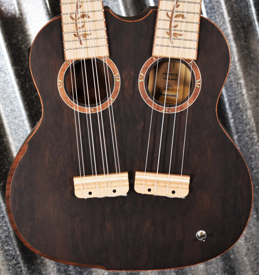 Ortega Hydra Dual Neck Acoustic Electric 8 & 4 String Tenor Ukulele Ziricote & Bag