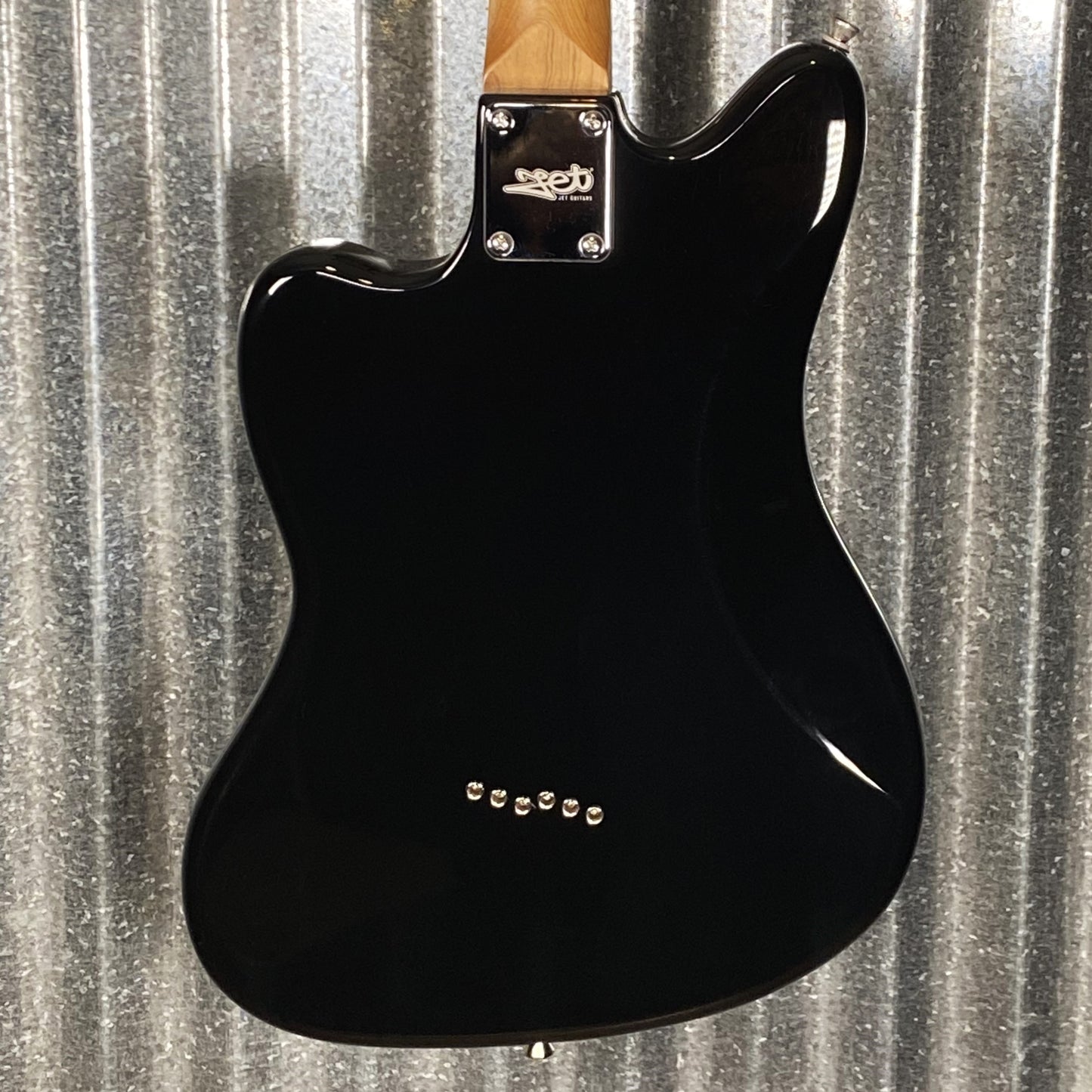 Jet JJ350BK HH Jazz Master Style Hard Tail Guitar Bound Black #0005