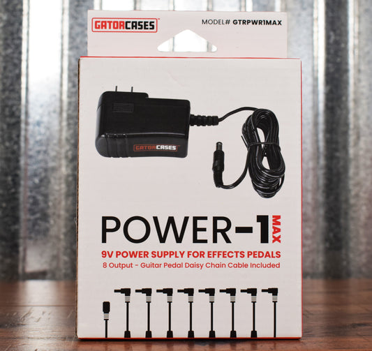 Gator Cases GTR-PWR-1MAX 9V DC Power Adapter and 8-Output Daisy Chain Cable Combo Pack