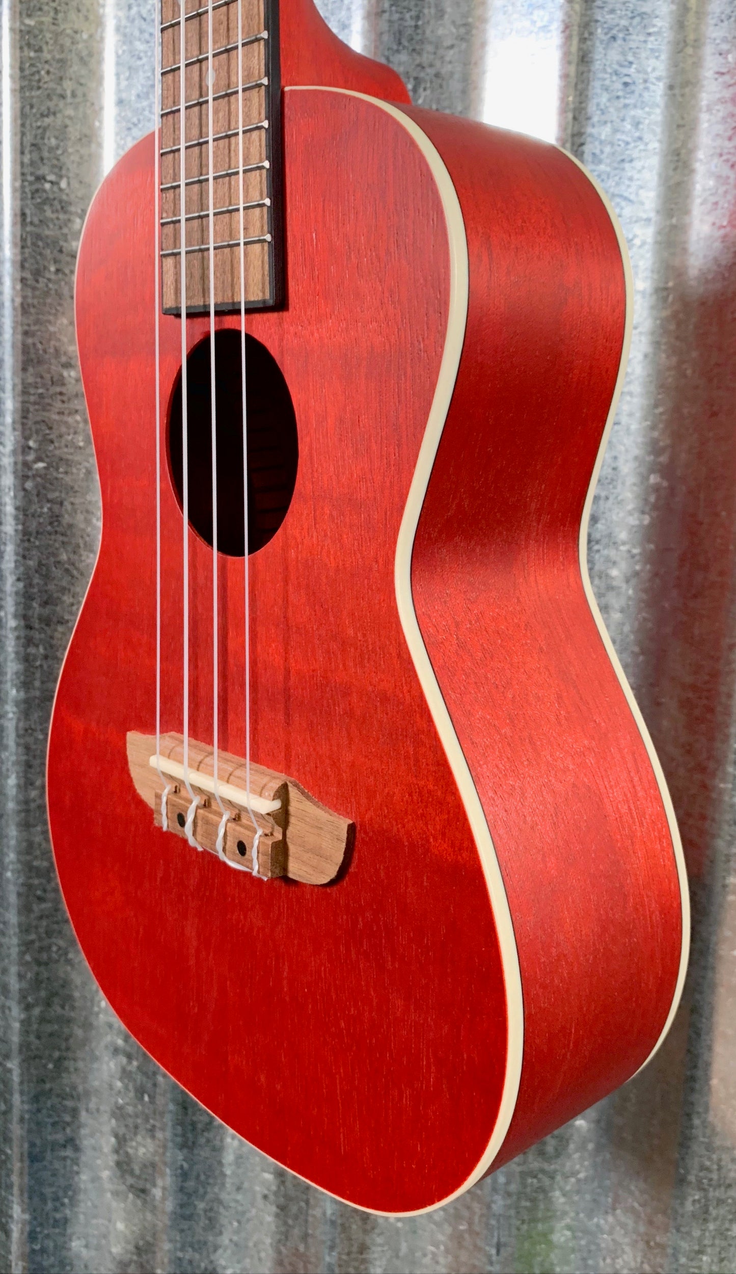 Ortega Guitars RUFIRE Fire Red Okoume Top Concert Ukulele