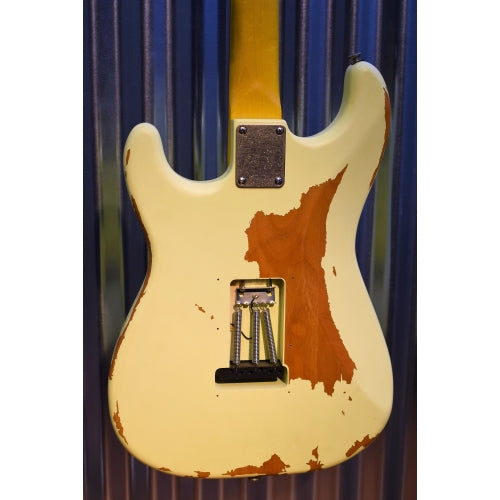 Vintage Guitars Icon V6MRTBG Thomas Blug Signature Vintage White Guitar & Case #6