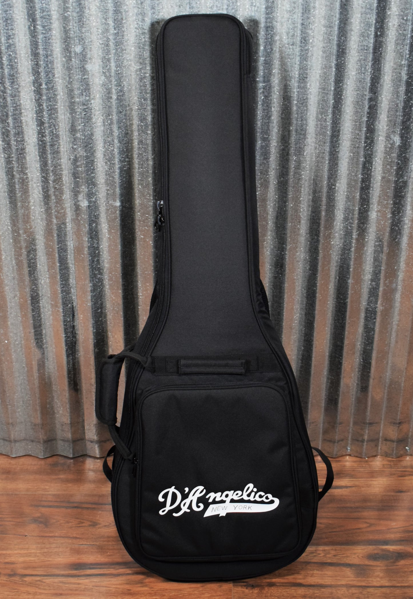 D'Angelico Premier Bedford SH Offset Semi Hollow Black Flake Guitar & Bag #1555