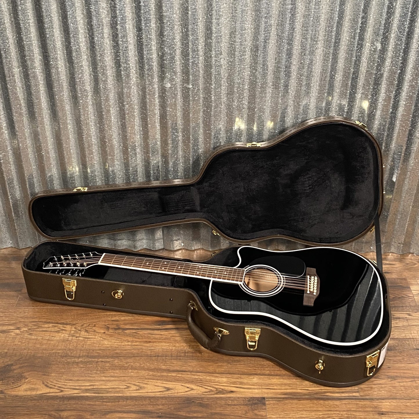 Takamine EF381SC12 Cutaway 12 String Acoustic Electric Guitar Black & Case Japan #0951