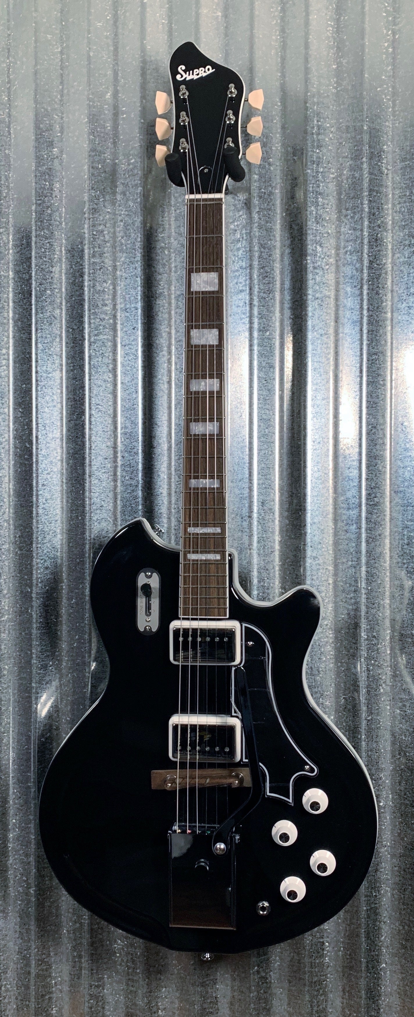 Supro Americana 1582VJB Coronado II Vibrato Jet Black Guitar #0893