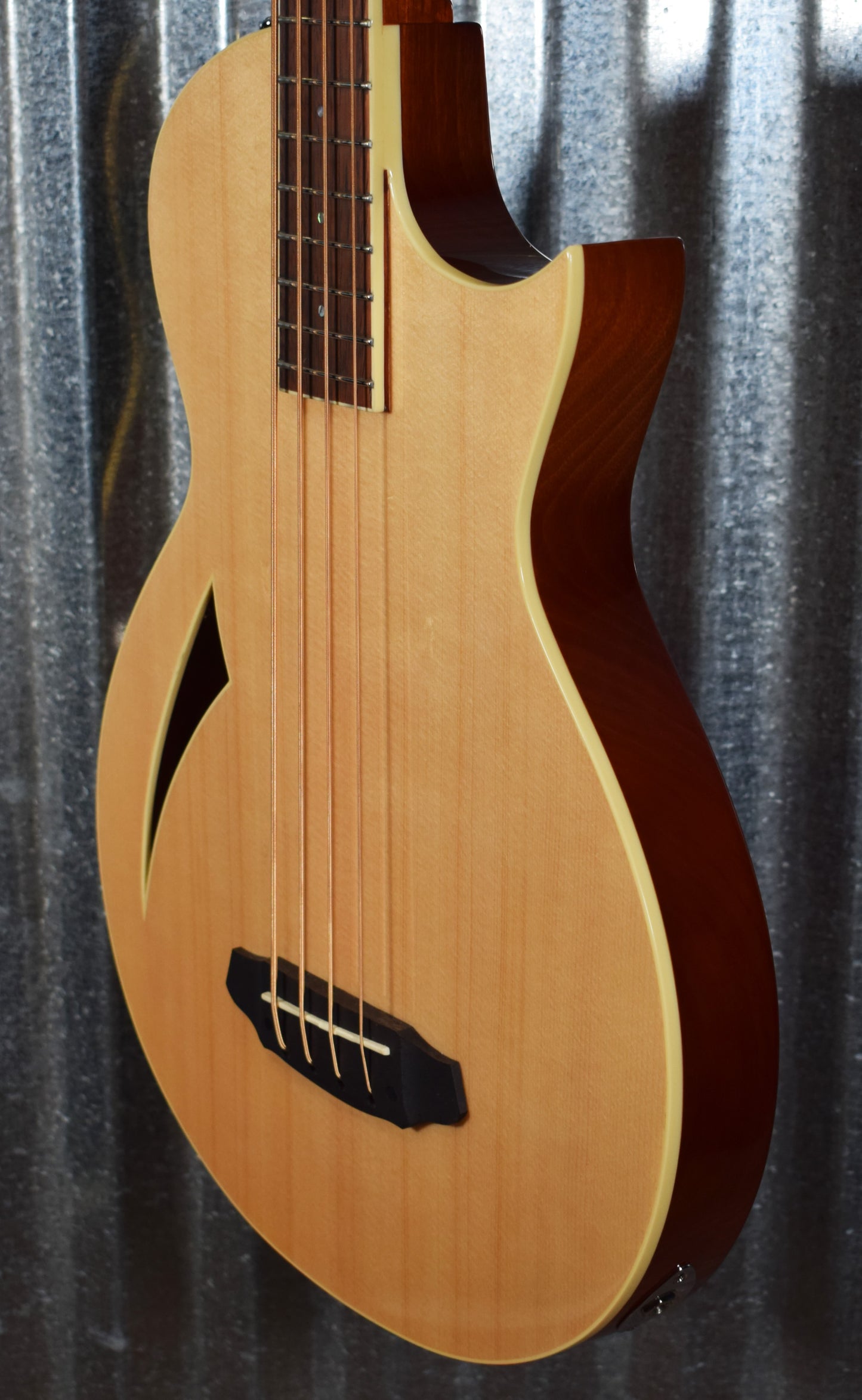 ESP LTD TL-4 Natural 4 String Thinline Acoustic Electric Bass & Case LTL4NAT #1385