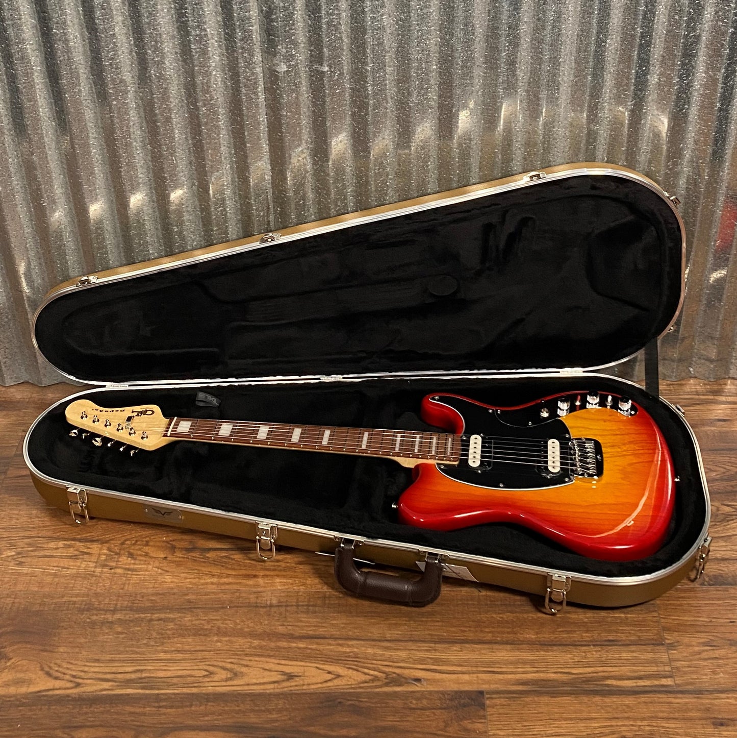 G&L USA CLF Research Espada HH Cherryburst Guitar & TKL Case #7045