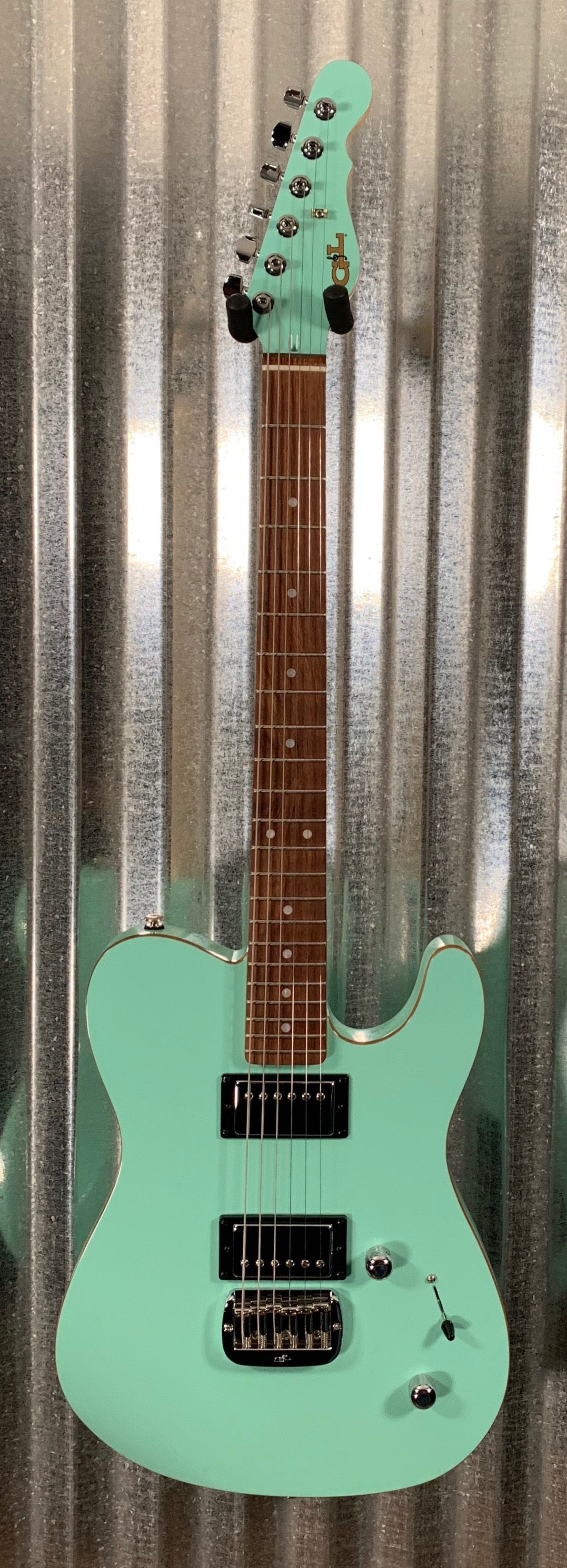 G&L Guitars USA Fullerton Custom ASAT Deluxe HH RMC Surf Green Guitar & Case #3251