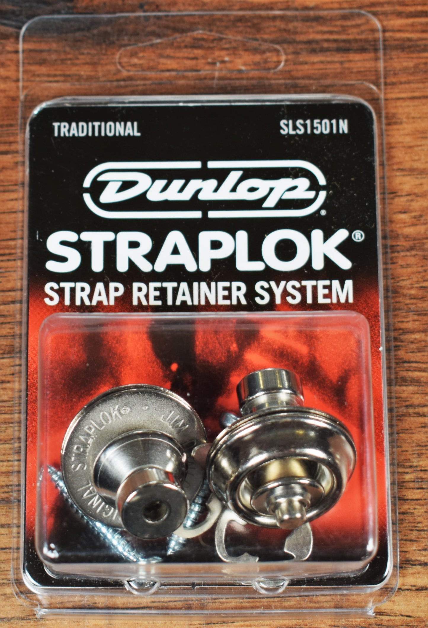 Dunlop Straplok SLS1501N Dual Design Traditional Strap Lock Set Nickel