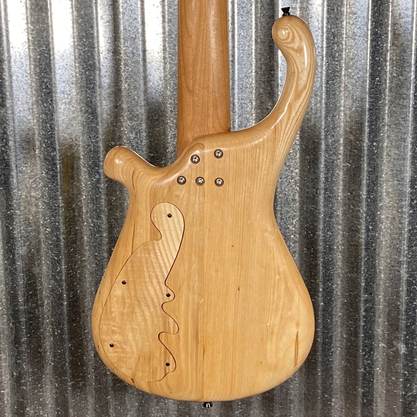 Tom Martinson Walnut Burl Yellow Resin EMG PJ 5 String Bass #23 Used