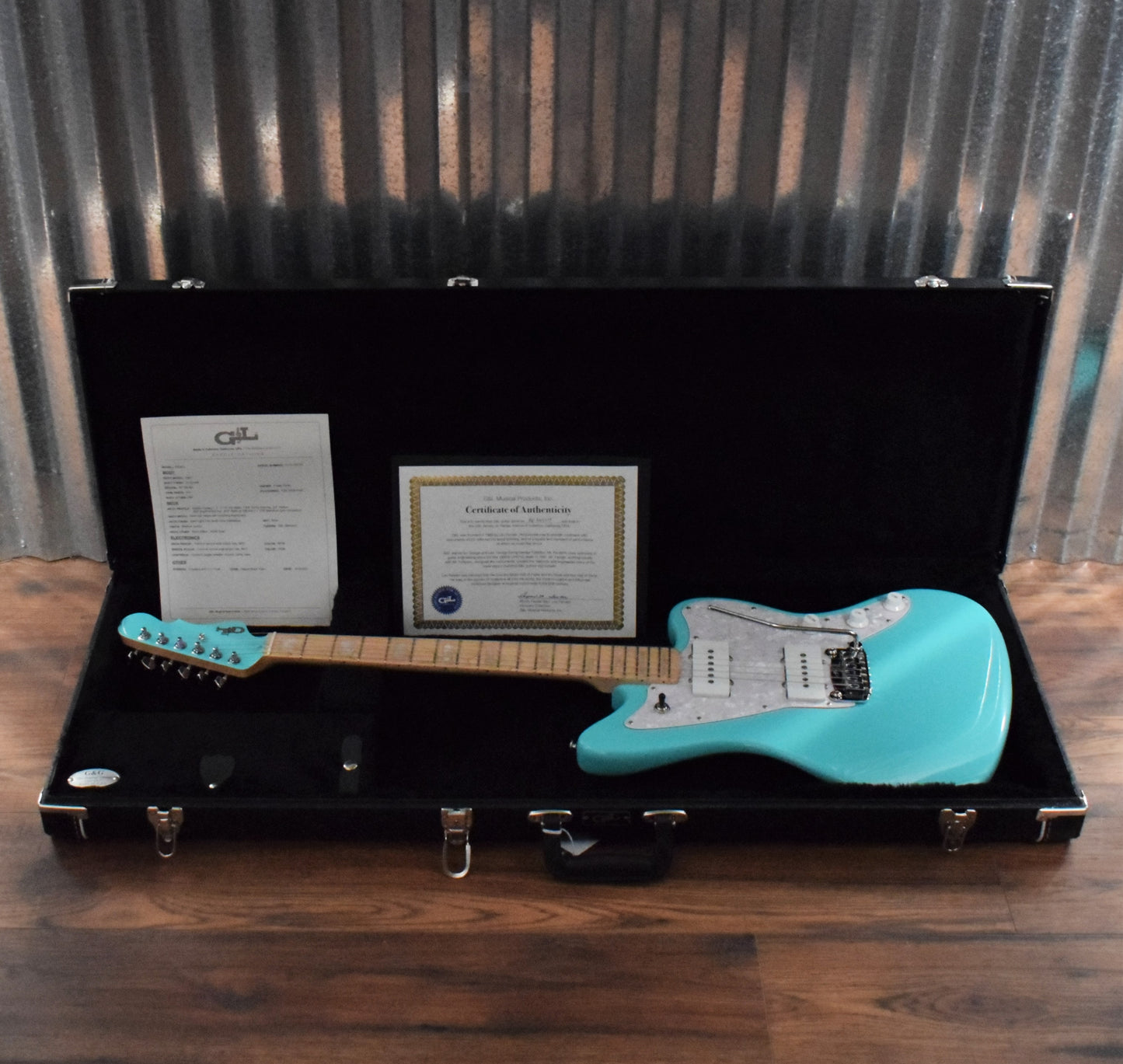 G&L USA Doheny Turquoise Maple Satin Neck Guitar & Case #5333