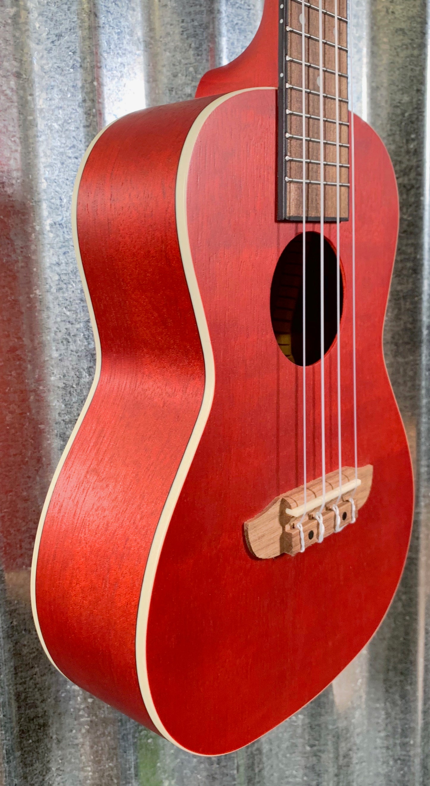 Ortega Guitars RUFIRE Fire Red Okoume Top Concert Ukulele
